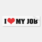 Ik hou van mijn werk bumpersticker (Voorkant)