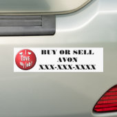 Ik hou van mijn werk bumpersticker (Op auto)