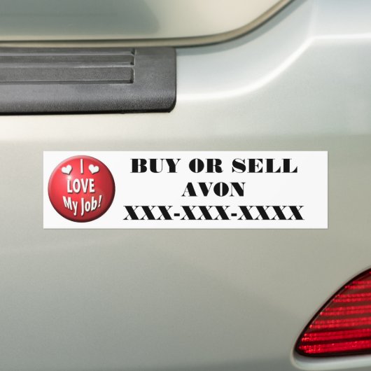 Ik hou van mijn werk bumpersticker (Op auto)