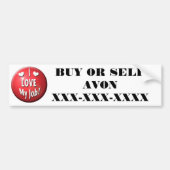 Ik hou van mijn werk bumpersticker (Voorkant)