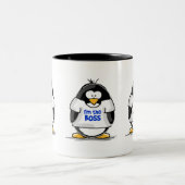 Ik hou van mijn werk - ik ben de baas tweekleurige koffiemok (Center)