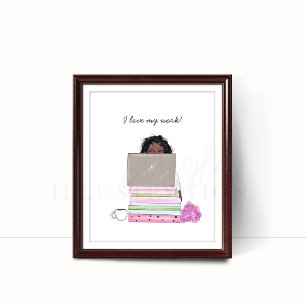 Ik hou van mijn werk, illustratie, poster