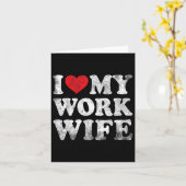 Ik hou van mijn werk vrouw Grappige Valentijnsdag Kaart (Gele Bloem)