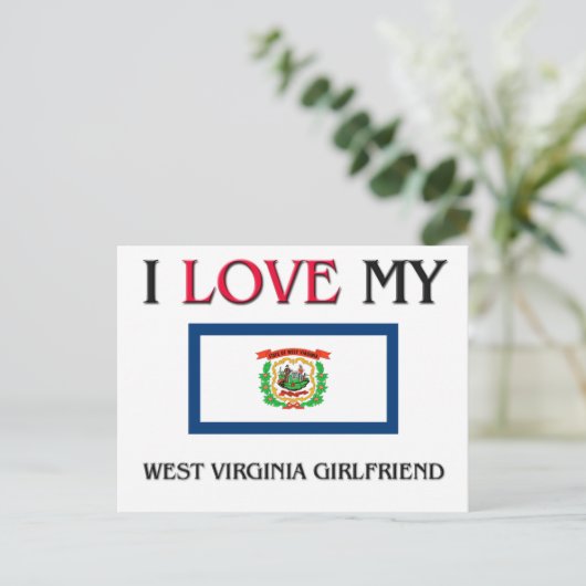 Ik hou van mijn West Virginia Vriendin Briefkaart (Staand voorkant)