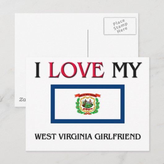 Ik hou van mijn West Virginia Vriendin Briefkaart (Voorkant / Achterkant)