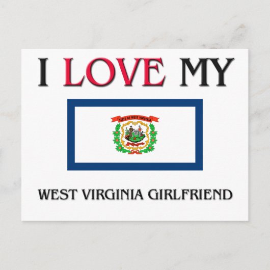 Ik hou van mijn West Virginia Vriendin Briefkaart (Voorkant)