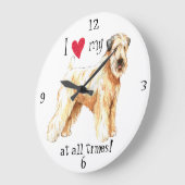 Ik hou van mijn Wheaten Terrier Grote Klok (Hoek)