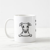 Ik hou van mijn WHIPPET Dog Name Paw Print Koffiemok (Links)