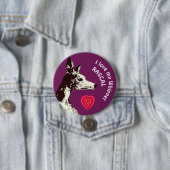 Ik hou van mijn Whippet Ronde Button 7,6 Cm (In situ)