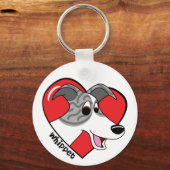 Ik hou van mijn Whippet Sleutelhanger (Voorkant)