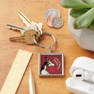 Ik hou van mijn Whippet Sleutelhanger