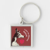 Ik hou van mijn Whippet Sleutelhanger (Voorkant)