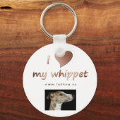 Ik hou van mijn whippet sleutelketen sleutelhanger (Voorkant)