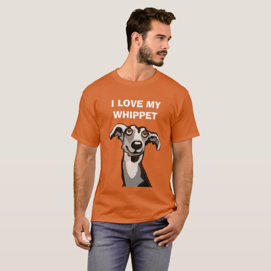 Ik hou van mijn Whippet, T-Shirt (Voorkant volledig)