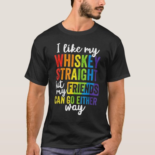 Ik hou van mijn whiskey, maar mijn vrienden kunnen t-shirt (Voorkant)