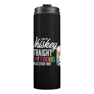 Ik hou van mijn whiskey rechte gendergelijkheid LG Thermosbeker