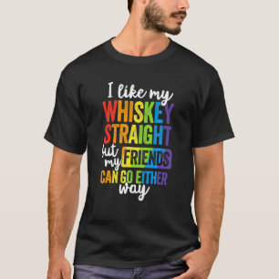 Ik hou van mijn Whiskey, rechtuit Gbt Gay Lesbian T-shirt