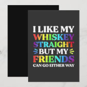 Ik hou van mijn Whiskey Straight, maar mijn vriend Feestdagenkaart (Voorkant / Achterkant)