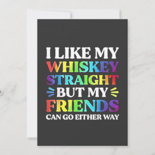 Ik hou van mijn Whiskey Straight, maar mijn vriend Feestdagenkaart