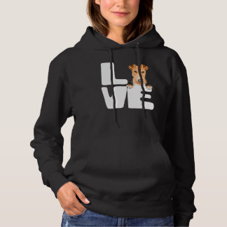 Ik hou van mijn wierfox terrier Dog Hoodie