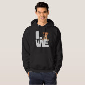 Ik hou van mijn wierfox terrier Dog Hoodie (Voorkant volledig)