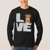 Ik hou van mijn wierfox terrier Dog T-shirt (Voorkant)