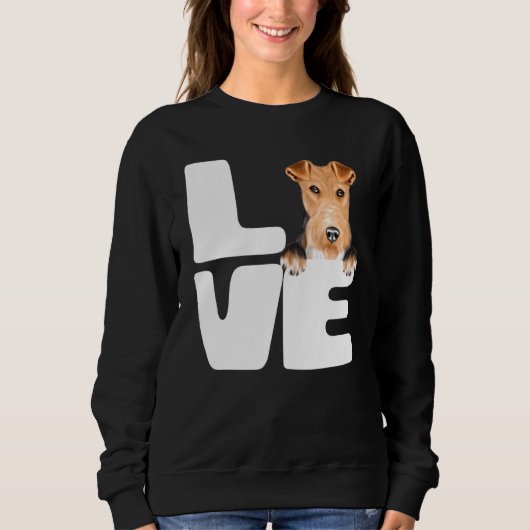 Ik hou van mijn wierfox terrier Dog Trui (Voorkant)