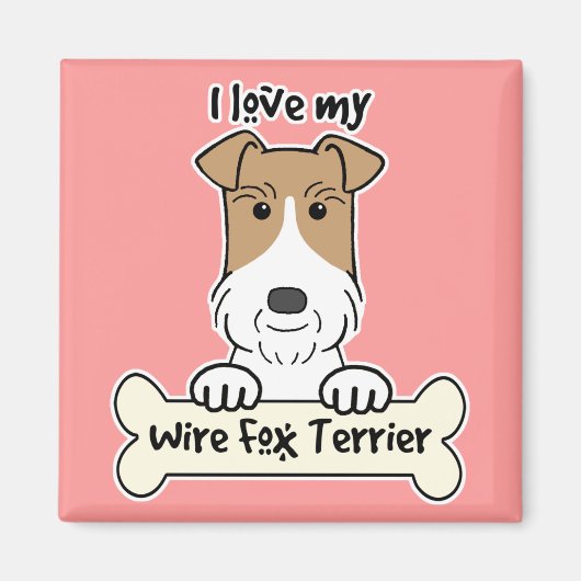 Ik hou van mijn wierfoxterrier magneet (Voorkant)