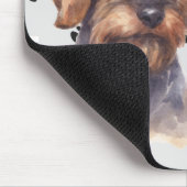 Ik hou van mijn wierpoot, dachshund Dog Pawprint Muismat (Hoek)