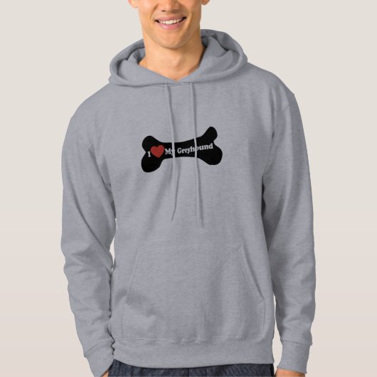 Ik hou van mijn windhond - hondenbot hoodie (Voorkant)