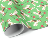 Ik hou van mijn Wire Fox Terrier Cadeaupapier (Rol Hoek)