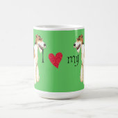 Ik hou van mijn Wire Fox Terrier Koffiemok (Center)