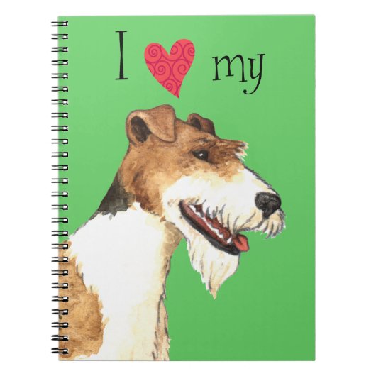 Ik hou van mijn Wire Fox Terrier Notitieboek (Voorkant)