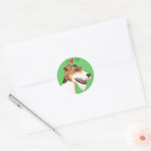Ik hou van mijn Wire Fox Terrier Ronde Sticker (Envelop)