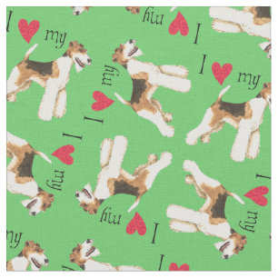 Ik hou van mijn Wire Fox Terrier Stof