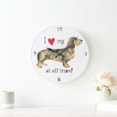 Ik hou van mijn Wirehaered Dachshund Grote Klok (Huis)