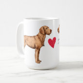 Ik hou van mijn Wirehaered Vizsla Koffiemok (Voorkant links)