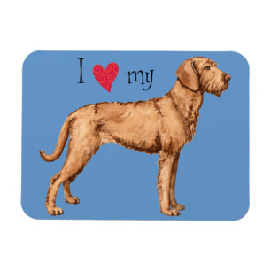 Ik hou van mijn Wirehaered Vizsla Magneet