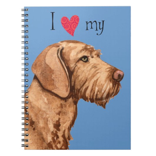 Ik hou van mijn Wirehaered Vizsla Notitieboek (Voorkant)