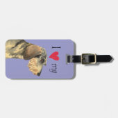 Ik hou van mijn Wirehaire Dachshund Bagagelabel (Voorkant horizontaal)