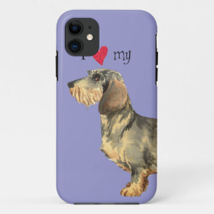 Ik hou van mijn Wirehaire Dachshund Case-Mate iPhone Case