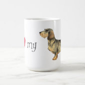 Ik hou van mijn Wirehaire Dachshund Koffiemok (Center)