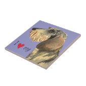 Ik hou van mijn Wirehaire Dachshund Tegeltje (Zijkant)