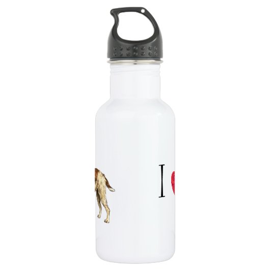 Ik hou van mijn Wirehares Pointing Griffon Waterfles (Achterkant)