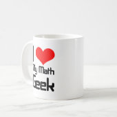 Ik hou van mijn wiskunde geek koffiemok (Voorkant links)
