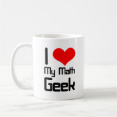 Ik hou van mijn wiskunde geek koffiemok (Links)