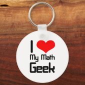 Ik hou van mijn wiskunde geek sleutelhanger (Voorkant)