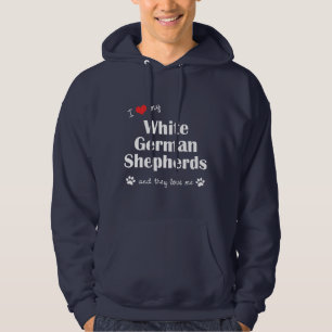 Ik hou van mijn witte Duitse herders (meervoudige Hoodie