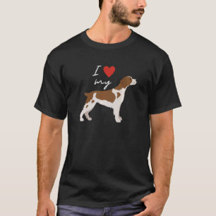 Ik hou van mijn witte en Oranje Bretagne Dog T-shirt