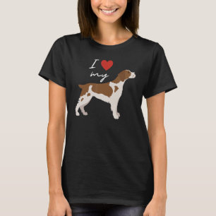 Ik hou van mijn witte en Oranje Bretagne Dog T-shirt